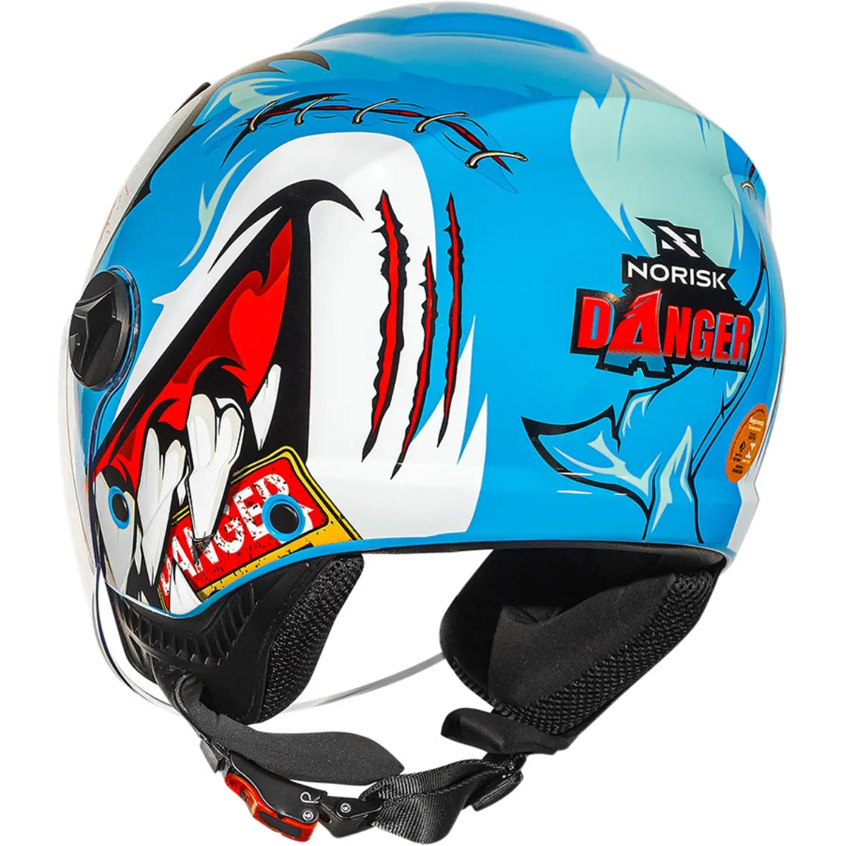 Imagem 7 de Capacete Norisk Orion SV Danger (Aberto) - Azul