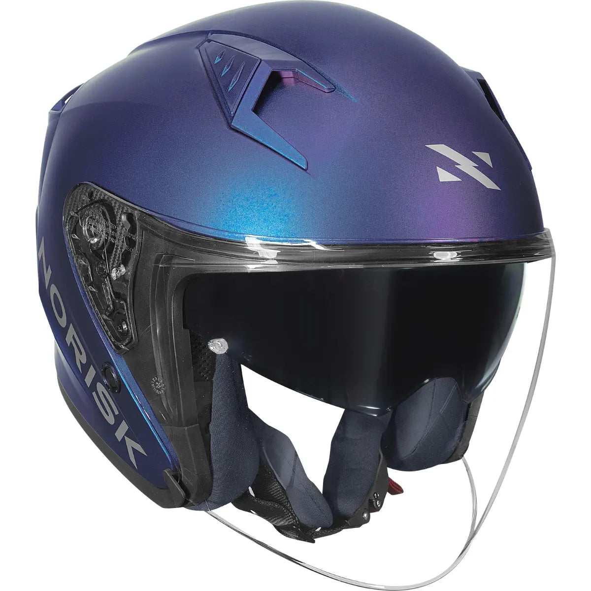 Imagem 4 de Capacete Norisk Downtown 2 Monocolor (Aberto) - Azul Fosco