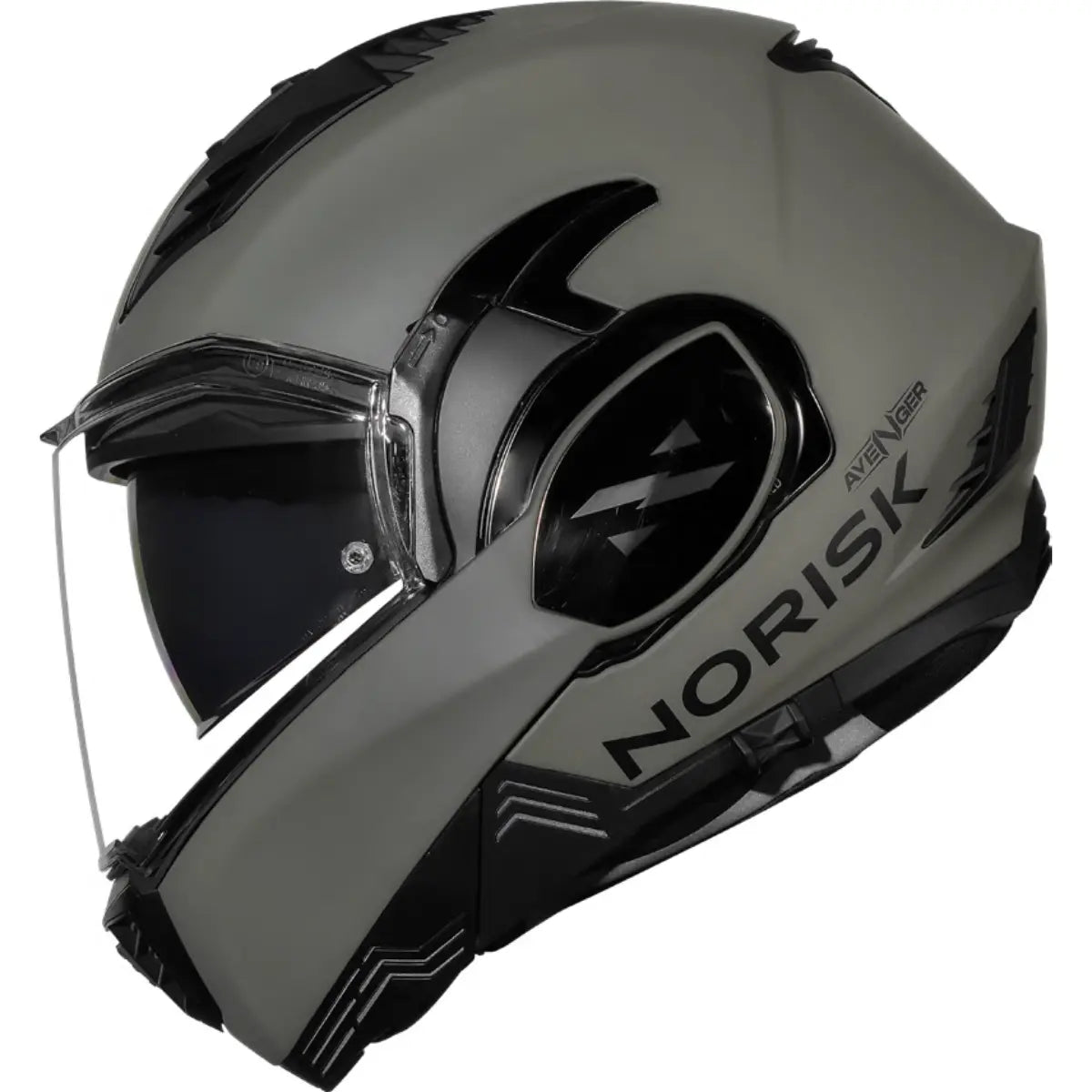 Imagem 1 de Capacete Norisk Avenger Monocolor - Verde Oliva (Articulado)