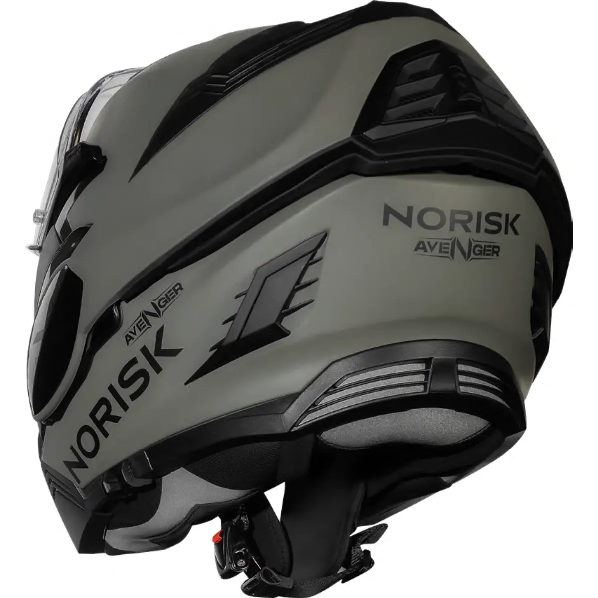 Imagem 4 de Capacete Norisk Avenger Monocolor - Verde Oliva (Articulado)