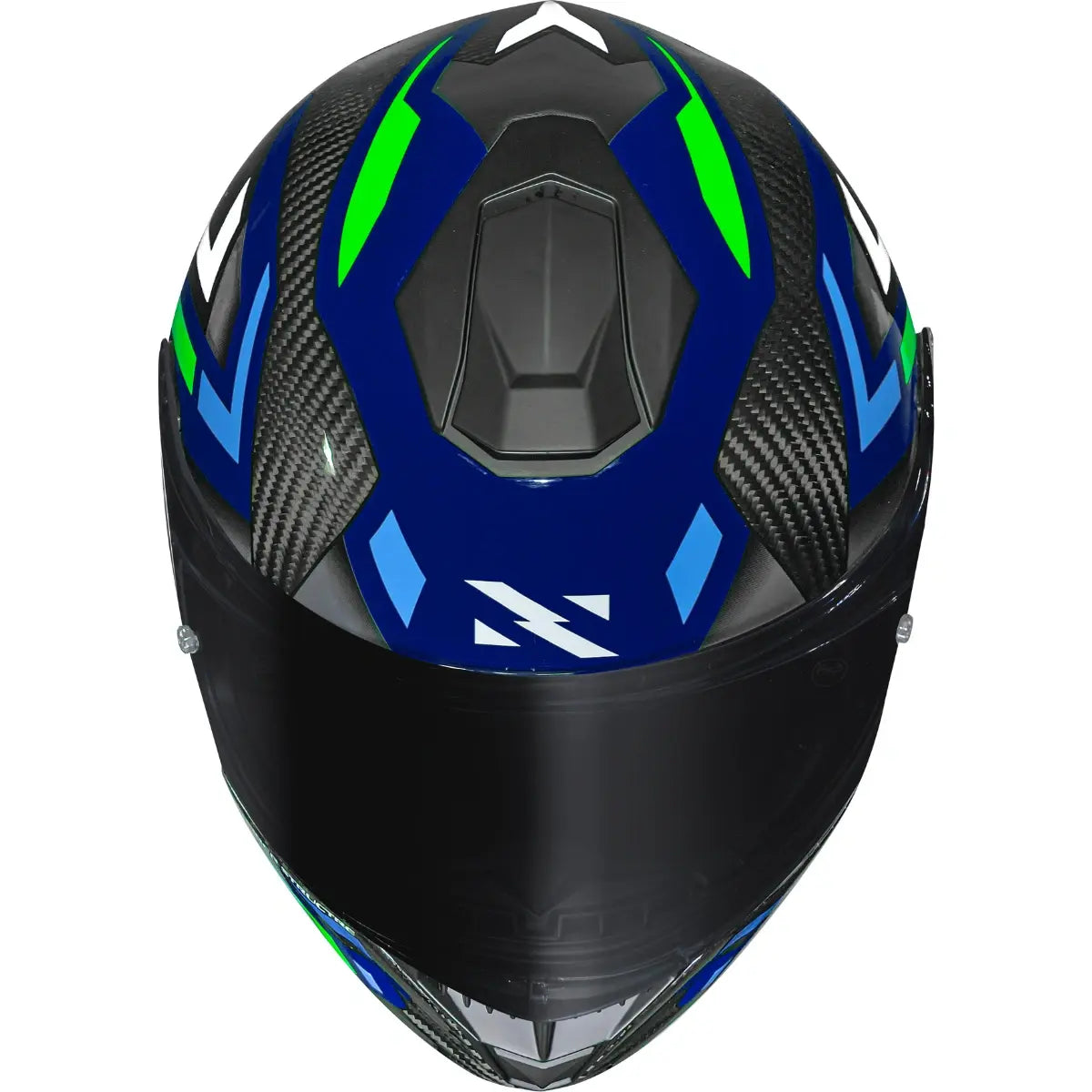 Imagem 8 de Capacete Norisk Carbon R Spot - Azul/Verde