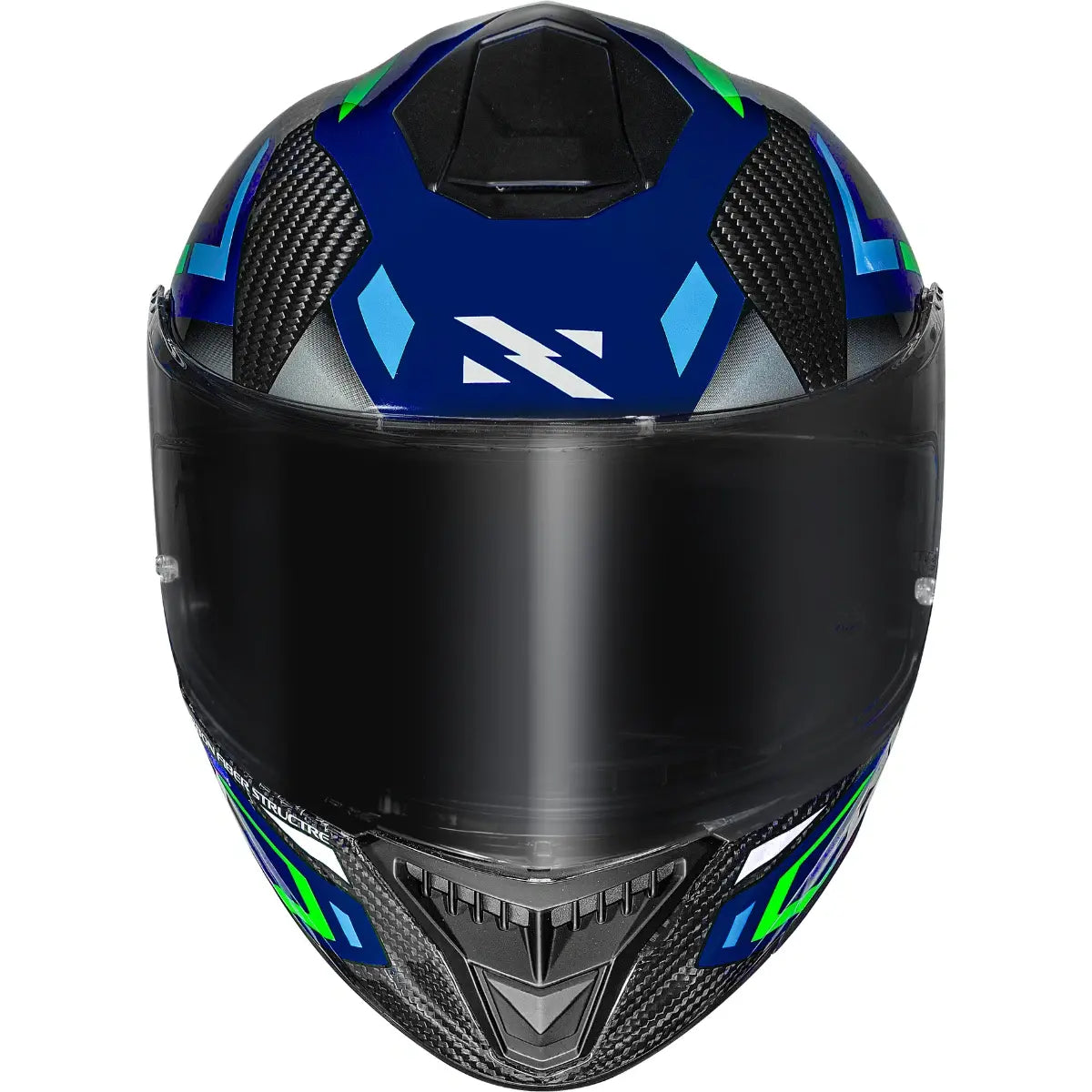 Imagem 3 de Capacete Norisk Carbon R Spot - Azul/Verde