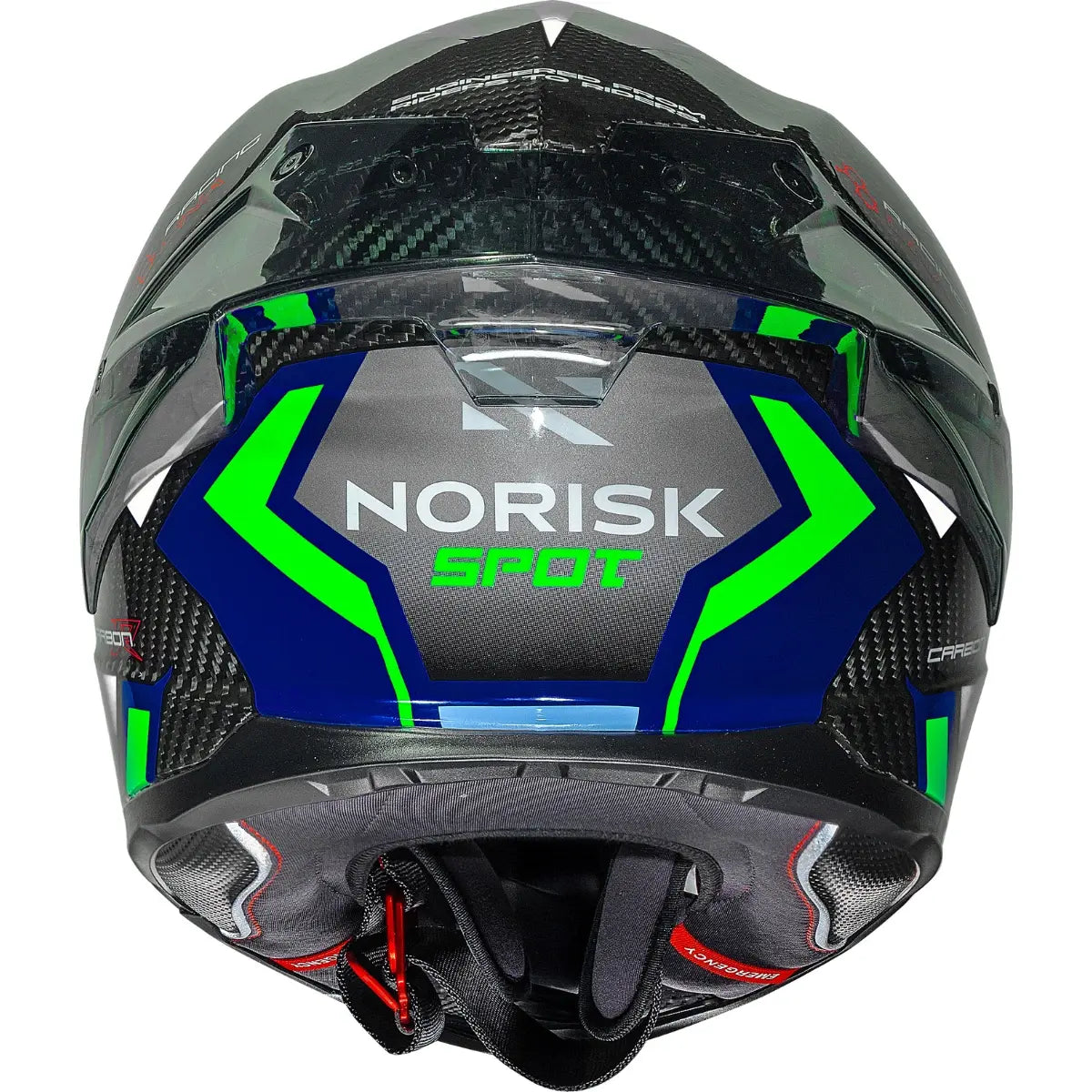 Imagem 9 de Capacete Norisk Carbon R Spot - Azul/Verde