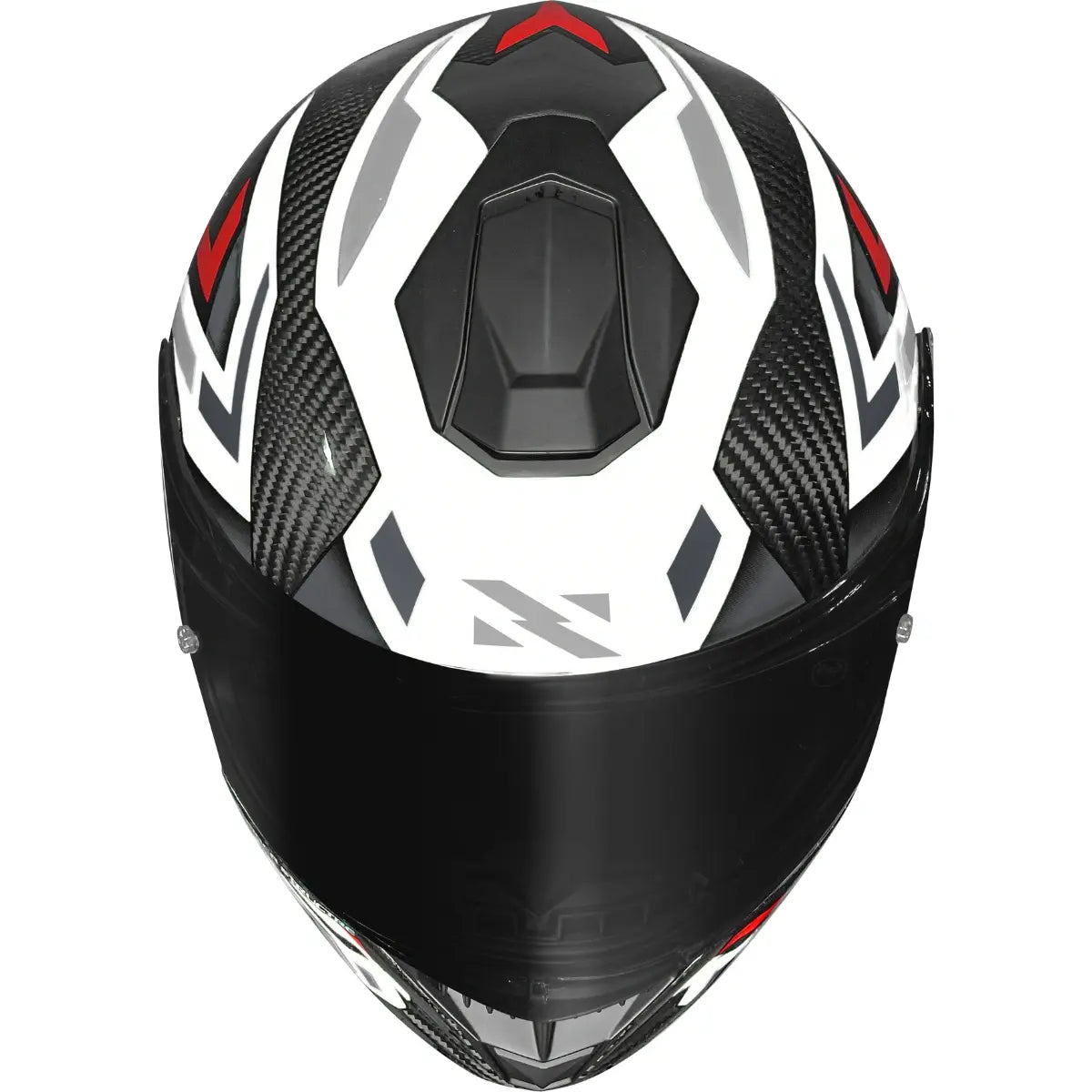 Imagem 8 de Capacete Norisk Carbon R Spot - Branco/Prata