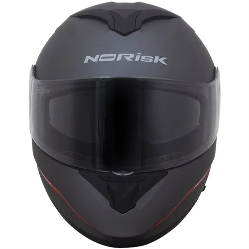 Capacete Norisk Force Articulado Simplicity - Cinza/Vermelho Fosco