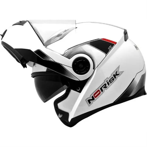 Capacete Norisk FF370 Articulado (ROBOCOP) Midnight Branco/Preto