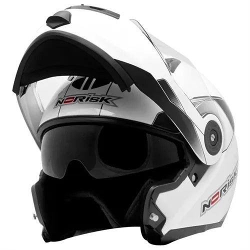 Capacete Norisk FF370 Articulado (ROBOCOP) Midnight Branco/Preto