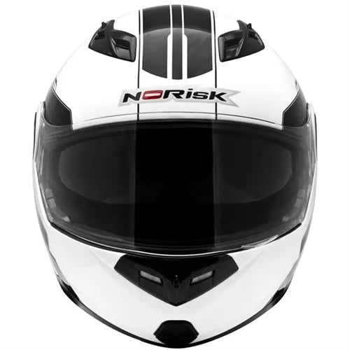 Capacete Norisk FF370 Articulado (ROBOCOP) Midnight Branco/Preto