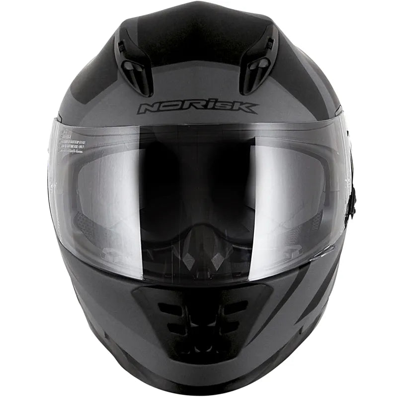 Capacete Norisk FF302 Ridic (Viseira Solar) Preto/Cinza Fosco