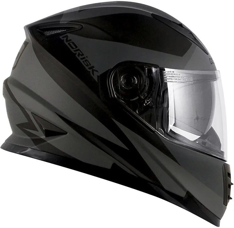 Capacete Norisk FF302 Ridic (Viseira Solar) Preto/Cinza Fosco