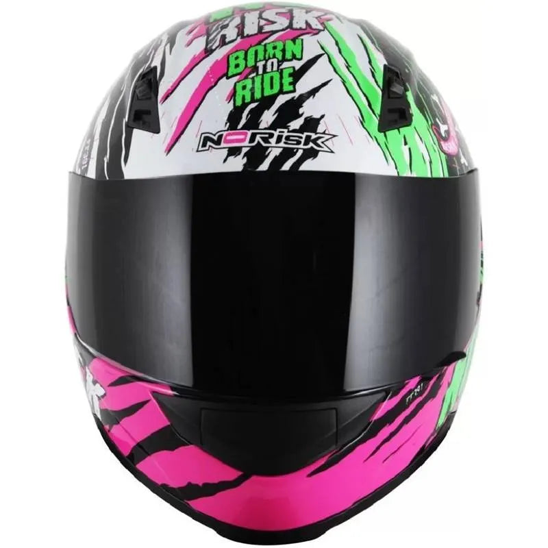 Capacete Norisk FF391 Gore Branco/Rosa/Verde
