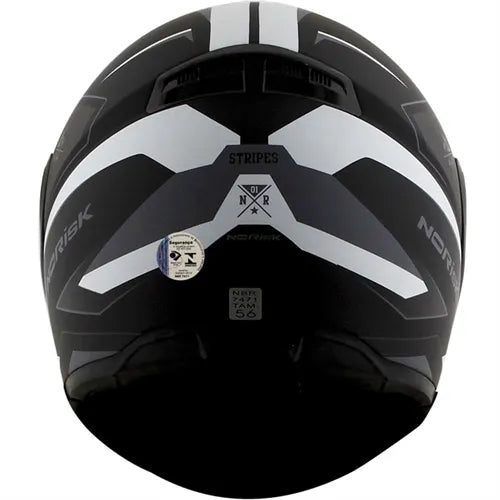 Capacete Norisk FF370 Articulado (ROBOCOP) Stripe Preto/Cinza Fosco