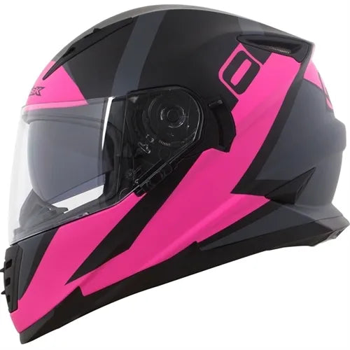 Capacete Norisk FF302 Ridic (Viseira Solar) Preto/Rosa Fosco